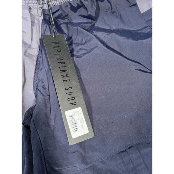 Paper Planes Pants Men’s Small Blue Gray Cargo Nylon Jogger Athletic Cuffed - Picture 6 of 9